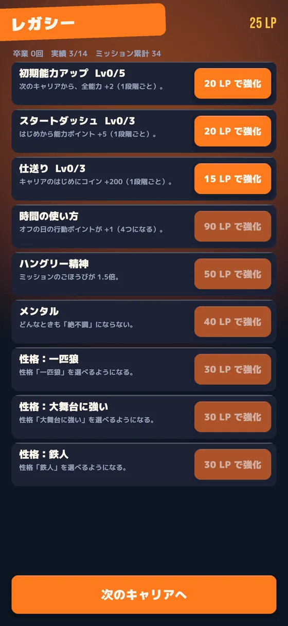 レガシーの画面